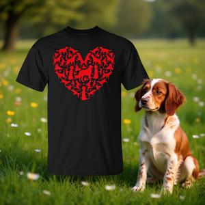 T-shirt Cœur pour Amateurs de Setter Anglais - Promotion Saint-Valentin pour Propriétaires de Setter Anglais - Product Image 3