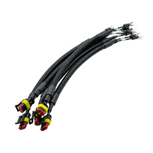สายเชื่อมต่อไฟ LED สำหรับรถยนต์แบบกำหนดเอง 2 ขา แบบ Simm สีดำ PVC กันน้ำ สำหรับไฟรถยนต์ - Product Image 1