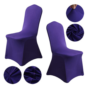 Housse de chaise de Noël en spandex blanc de qualité supérieure, housses extensibles pour chaises de banquet - Product Image 3
