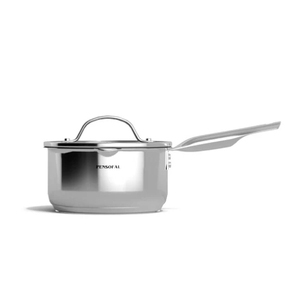 Single-Handled Saucepan With Glass Lid Milk Boiler 18/10 <b>Stainless</b> <b>Steel</b> <b>Pots</b> For Cooking <b>And</b> Heating Liquids - Product Image 1