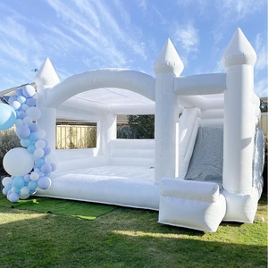 Castillo Inflable Blanco, Brincolín Blanco, <span class=keywords><strong>Piscina</strong></span> <span class=keywords><strong>de</strong></span> Pelotas Inflable, Mini Castillo Inflable Blanco para Bodas con <span class=keywords><strong>Piscina</strong></span> Pequeña - Product Image 6