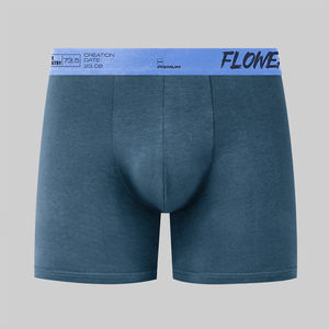 Boxer long personnalisé confortable uni 100% coton sous-vêtements pour hommes Boxer pour hommes - Product Image 6
