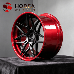 Juego de 2 Ruedas Forjadas Rojas de Perfil Bajo, Personalizadas de 18-24 Pulgadas, Ligeras, Aleación 6061-T6, ET/PCD Personalizados para BMW/Benz - Product Image 3