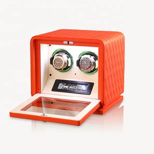 MINEESI, <span class=keywords><strong>remontoir</strong></span> <span class=keywords><strong>automatique</strong></span> de luxe en bois pour 2 montres, haut de gamme, professionnel, <span class=keywords><strong>silencieux</strong></span>, anti-magnétique, protecteur - Product Image 3