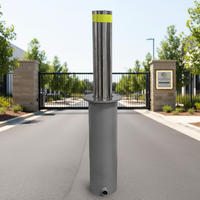 Bolardos Telescópicos Automáticos de Acero Inoxidable, Bolardos de Seguridad Hidráulicos, Poste Retráctil para Control de Estacionamiento