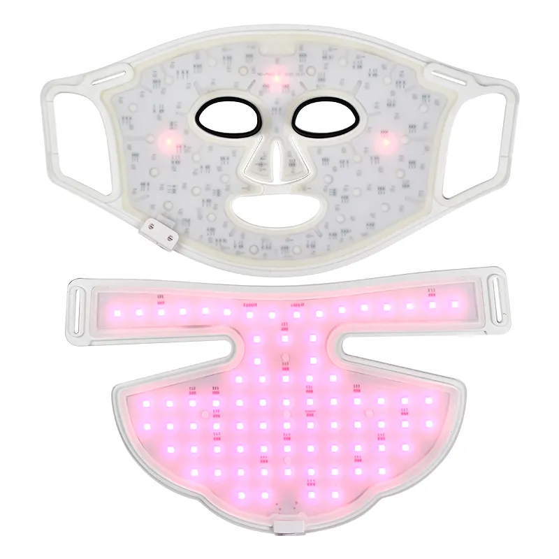 Uso domestico sbiancante luce terapia Led maschera Anti-invecchiamento ringiovanimento della pelle del Silicone di bellezza della casa luce rossa maschera per il viso