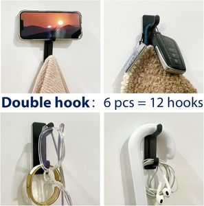 Adhesive Wall <b>Hooks</b> Heavy Duty Waterproof 304 Stainless Steel <b>Kitchen</b> <b>Hooks</b> Adhesive Wall <b>Hooks</b> - Product Image 3