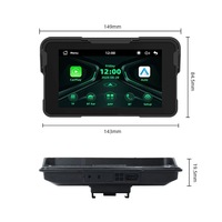 Carplay Sepeda Motor 5 Inci, Navigator Berkendara Portabel, Interkoneksi Ponsel Carplay/Android Auto, Pelepasan Cepat