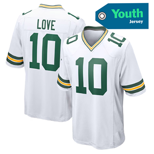 卸売ユースグリーンベイフットボールジャージ10愛1マイカパーソンズ8ジェイコブスステッチアメリカンフットボールシャツ - Product Image 2