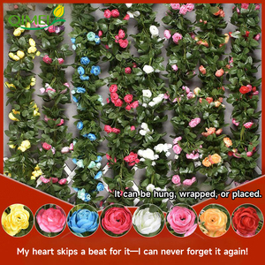 Nhân tạo tăng cây nho cành lụ<span class=keywords><strong>a</strong></span> tăng hoa Ivy Garland cây thân cây cành với để lại cho Giáng sinh đám cưới vòm tường trang trí nội thất - Product Image 5