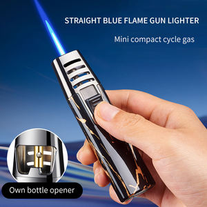 ไฟแช็คพกพาแบบมีโลโก้ ไฟแช็คพ่นไฟสำหรับจุดซิการ์ ปืนพ่นไฟสำหรับบาร์บีคิว ครัว กำจัดควัน ไฟแช็คโลหะขนาดใหญ่ ไฟแช็คแบบพ่นไฟแรงสำหรับจุดบุหรี่ ใช้แก๊สบิวเทน - Product Image 6