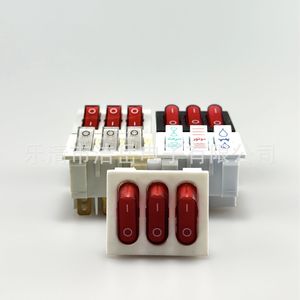 สวิตช์โยกสามทาง KCD9 แบบ 9 ขา รองรับกระแสสูง พร้อมไฟสีแดง ระดับ IP21 ตัวเรือน PA66 - Product Image 1