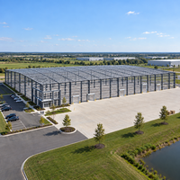 Structure en acier robuste pour entrepôt, logistique, distribution, stockage, bâtiment industriel préfabriqué
