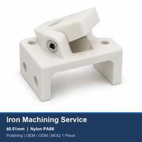 Services d'usinage de précision OEM 0,01 mm pour pièces en fer, pince de montage optique en nylon PA66 poli, usinées CNC