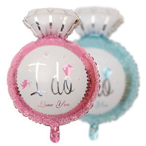 Día de San Valentín despedida de soltera decoración brillante gran anillo de diamantes mylar globos - Product Image 5
