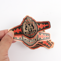 Impression personnalisée, bande de cigare en papier sans colle, étiquette personnalisée, estampage à chaud, feuille d'or, bande de cigare gaufrée