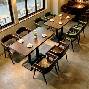 Conjunto de Mesa y Sillas para Cafetería Comercial, Muebles Vintage para Restaurante, Material PU, Diseño Verde Personalizable para <span class=keywords><strong>Restaurantes</strong></span> y Bares - Product Image 2