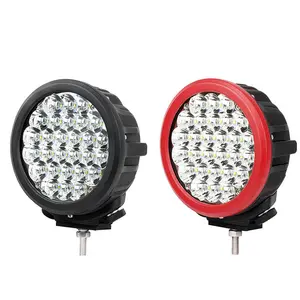 Rote runde wasserdichte 7-Zoll-LED-Arbeitslicht-Spot Off Road 140w Nebelfahrdach-Stoßstangen lampe