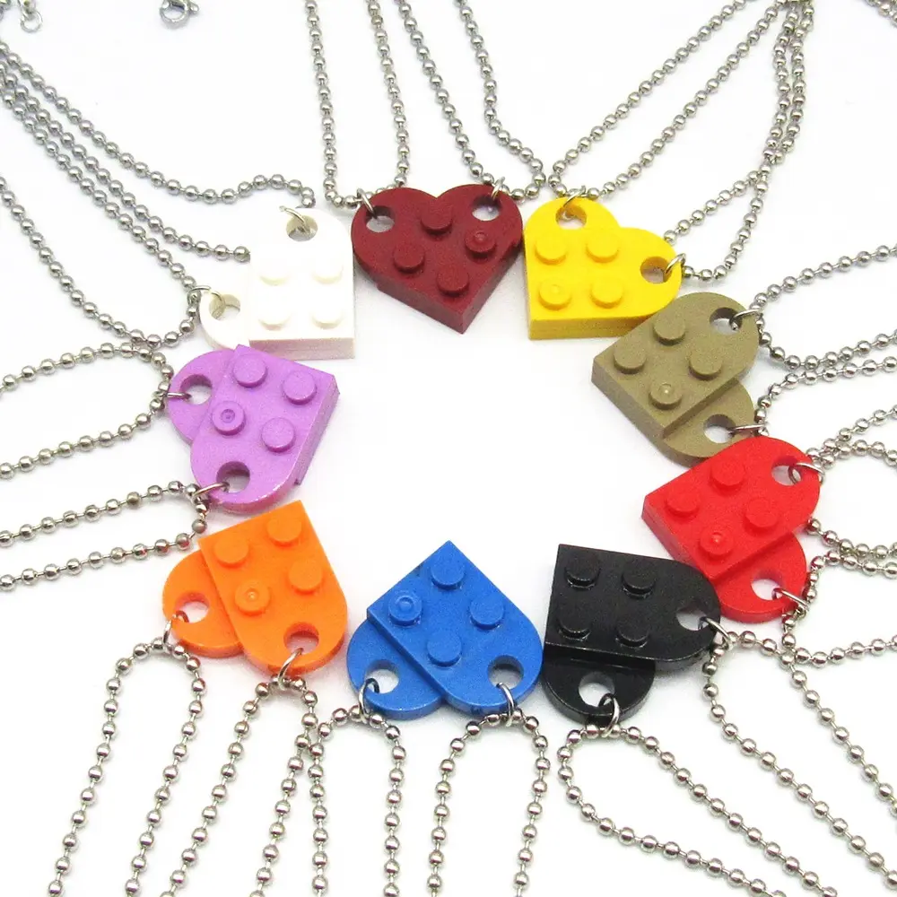 Drop Shipping Family Love Christmas Necklace Gift For Children Cute Puzzle Heart Necklace Sets Jewelry For Women