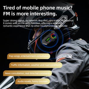 ชุดหูฟังไร้สายสำ<span class=keywords><strong>ห</strong></span>รับหมวกกันน็อค Y30A กันน้ำระดับ IP65 พร้อมระบบสั่งงานด้วยเสียงและดีเลย์ต่ำสำหรับผู้ขับขี่มอเตอร์ไซค์ - Product Image 3