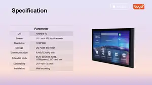 10 inch màn hình cảm ứng Android 10.0 khu dân cư căn hộ video Cửa Điện thoại RJ45 cáp kết nối IP intercom
