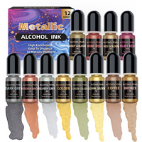 OSBANG 3D 12 couleurs encre à alcool métallique enrichissement élevé dispersion facile pigment d'oxyde de fer pour teinture acide résine époxy UV haute