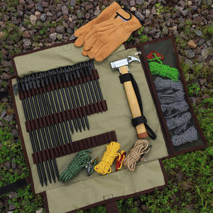 Piquets de tente en acier épaissi, clous de sol droits noirs, plusieurs spécifications, toutes saisons, pour camping extérieur et utilisation avec bâche - Product Image 1