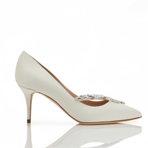 Nuevos Zapatos de Tacón Alto de Diseño de Lujo para Mujer, Zapatos Vintage con Cristales en Forma de Espiga, Punta en Pico, Tacón de Aguja, Cuero Genuino, para Banquete - Product Image 3