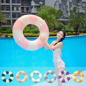Flotadores de Piscina Inflables de PVC a Rayas Personalizados <span class=keywords><strong>para</strong></span> Verano, Anillos de Natación <span class=keywords><strong>para</strong></span> Niños y <span class=keywords><strong>Adultos</strong></span> - Product Image 2