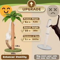 Griffoir pour chat en carton écologique moderne, petit arbre à chat avec corde en sisal, griffoir interactif pour chaton avec boule suspendue
