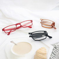 TR90 lunettes pliantes économiques lunettes de lecture pliantes avec étui PC Transparent noir pliable étui à lunettes de lecture boîte