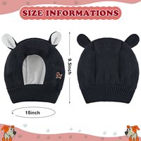 Cache-oreilles écologiques en coton pour chien, protection contre le bruit, bonnets tricotés pour animaux de compagnie de taille moyenne à grande