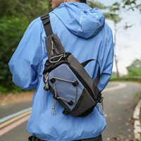 Sac bandoulière unisexe multicolore en nylon imperméable, grande capacité, sac de cyclisme fonctionnel, sac à bandoulière décontracté et tendance