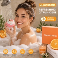 Coffret Cadeau de Bombes de Bain Personnalisées aux Agrumes en Gros – Boules de Bain à la Vitamine C, Bombes de Bain Florales, Boîte de Rituels Spa Rafraîchissants OEM ODM