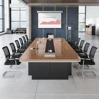 Nouveau mobilier de bureau, grand ensemble de table de conférence moderne et minimaliste, bureau avec chaises pour salle de réunion