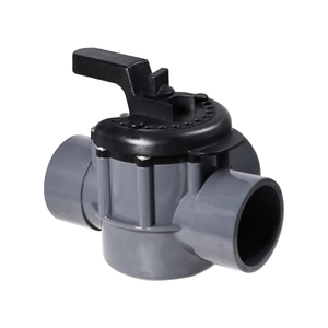 Pentair 263028 Durable Three Port Plastic Diverter Valve for IntelliFlo WhisperFlo <b>Pool</b> <b>Accessories</b> 2" PVC Pipe Grey Black Stock - Product Image 4
