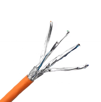 Cable Ethernet CAT7 23AWG 650MHz SFTP Blindado con Lámina de Aluminio Trenzada LSZH Rollo de 1000 Pies (500M) Aislamiento de PE Codificado por Colores