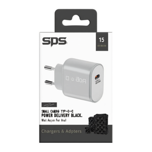ที่ชาร์จติดผนัง Sbs Type-C 25W พาวเวอร์เดลิเวอรี่ สีดำ - Product Image 3
