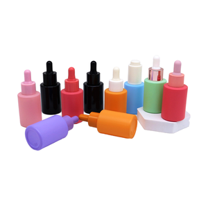 Empty <b>Cylinder</b> Skin Care Cosmetic <b>Glass</b> Dropper Bottle for Essential Oil & Facial Cleanser 1oz 30ml Colored Serum Oil Container/ - Product Image 1