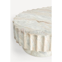 Newstar Table au design de luxe Meubles de salon Tables basses ovales en travertin naturel