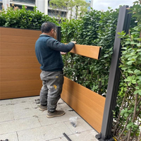 Panneau de clôture en composite bois-plastique (WPC) imperméable, grain de bois, co-extrudé, pour clôtures de jardin extérieures, décoration extérieure de hall