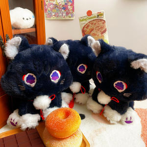 Özel Cosplay dolması peluş bebek Scaramouche kedi peluş oyuncaklar kedi yatıştırıcı bebekler Harakami periferik bebekler peluş oyuncaklar - Product Image 3