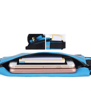 Custom Logo Running Cycling Travel <b>Elastic</b> Fanny Pack Unisex Neoprene Sport <b>Belt</b> Waist Bag - Product Image 4