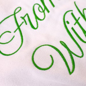 Bolsa de Tela de Algodón Moderna, Ecológica, Personalizada y Bordada, de Gran Capacidad, Resistente, Horizontal, para Compras o Trabajo - Product Image 5