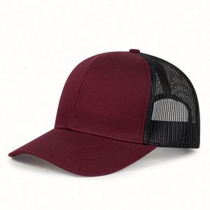 Factory Custom Embroidery Logo 7-Panel Trucker Cap Curved Brim Mesh Fashion Summer Outdoor Trucker <b>Hat</b> - Product Image 1