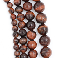 Vente en gros de cristaux d'oeil de tigre rouge de 8mm pierres de guérison naturelles perles en vrac pour la fabrication de bijoux