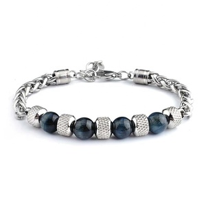 Wholesale Custom <strong>Bead</strong> <strong>Bracelet</strong> tiger Eyes <strong>Beads</strong> <strong>Bracelet</strong> Natural Stone Stainless Steel <strong>Bead</strong> <strong>Bracelet</strong> Men - Product Image 5