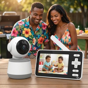 KT614W Multi Language Smart Baby Monitor App Control WiFi <b>Video</b> <b>Camera</b> VOX Mode Lullaby Auto Infrared Night Vision Monitor - Product Image 1