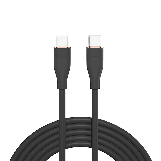 60W Type C Fast Charging Cable Soft Silicone USB C to USB C for Samsung Pro MacBook Pro and Computer/Printer Use