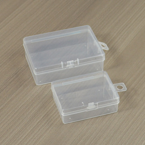 Plastic Snap Lock Storage Box <b>Rectangle</b> Clear Desktop Organizer Parts Container With Lid For Small Items - Product Image 3